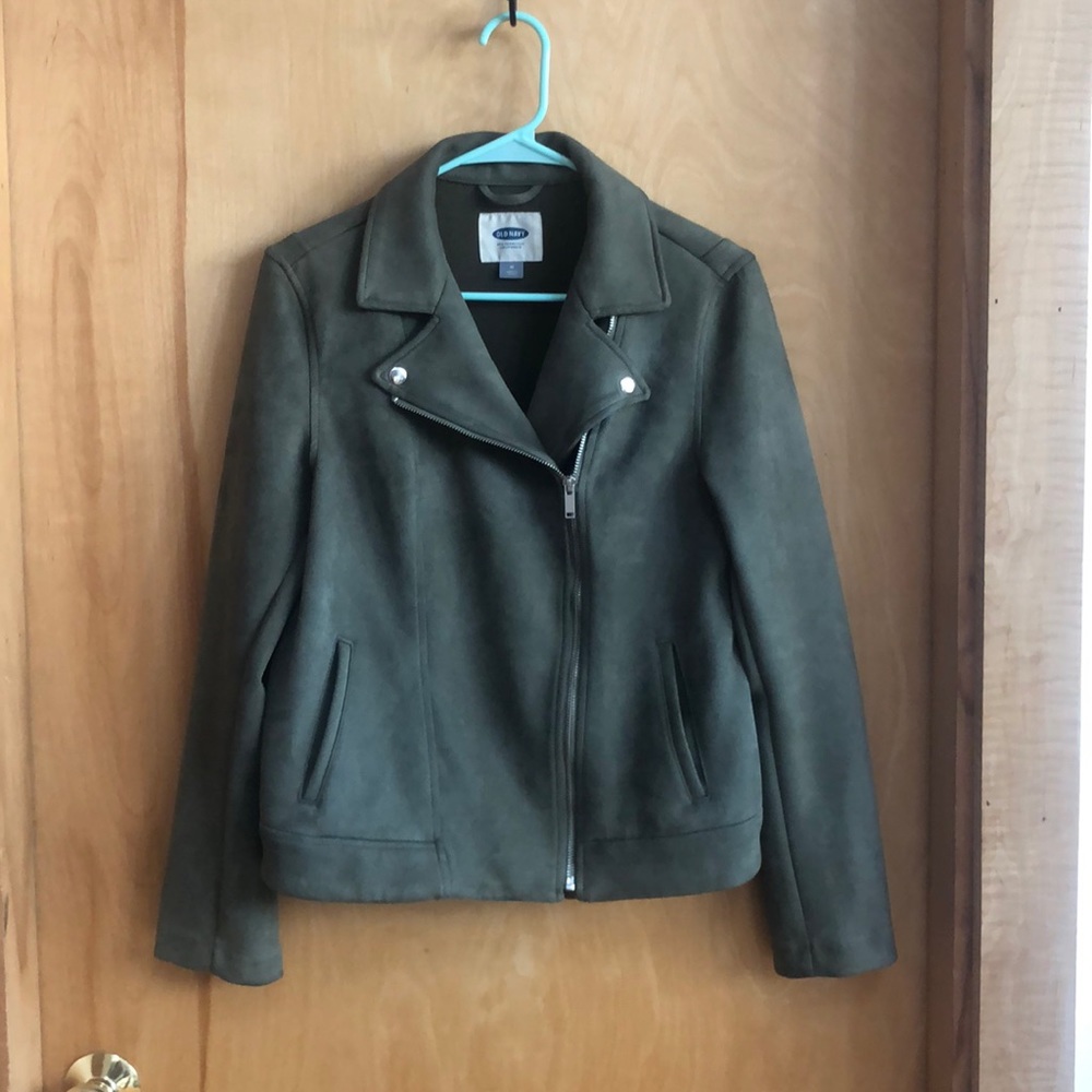 Old Navy Faux Suede Motorcyle Jacket